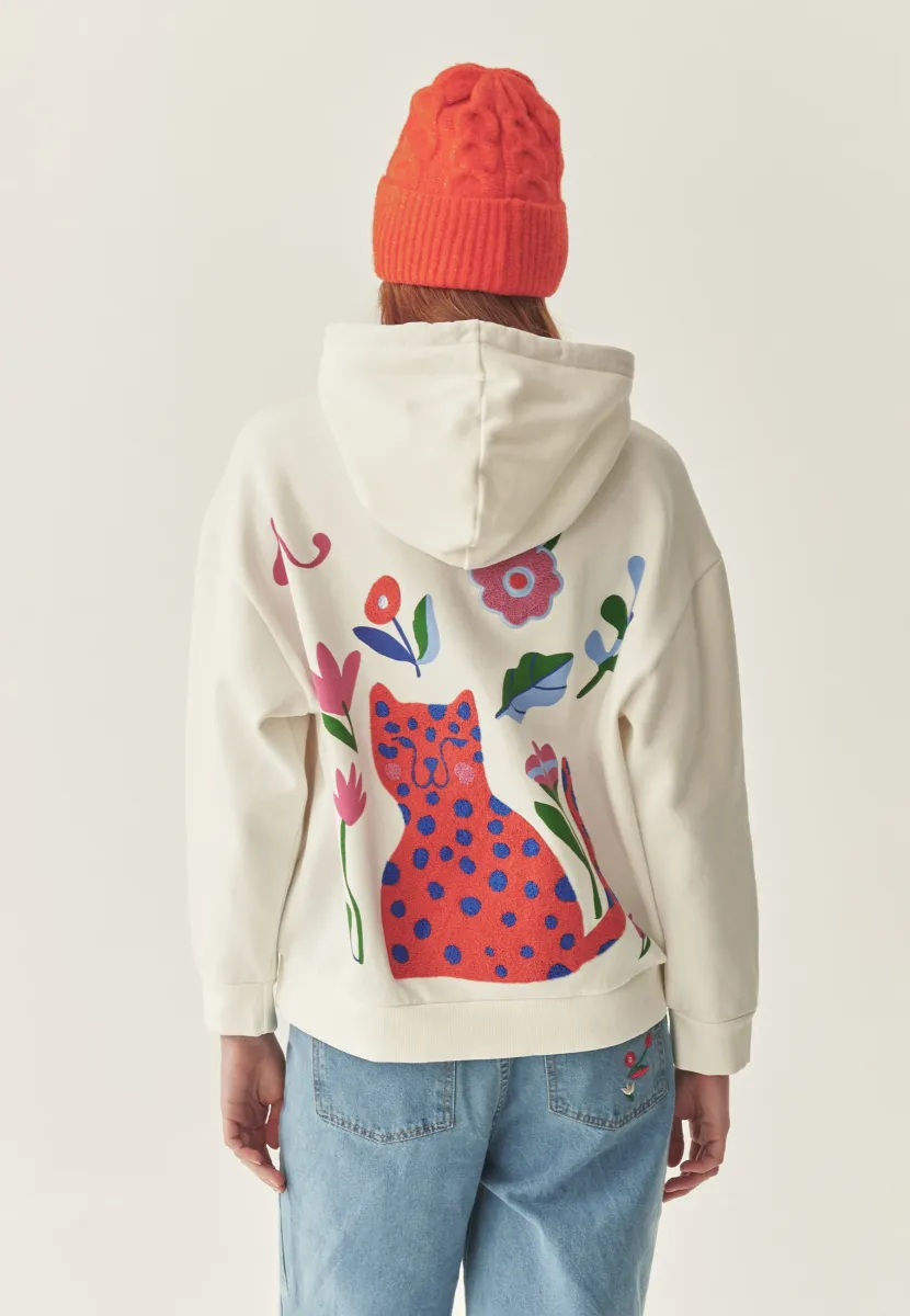 Kapuzenpullover - off white