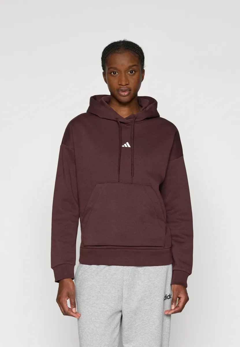 Kapuzenpullover - shadow brown/white