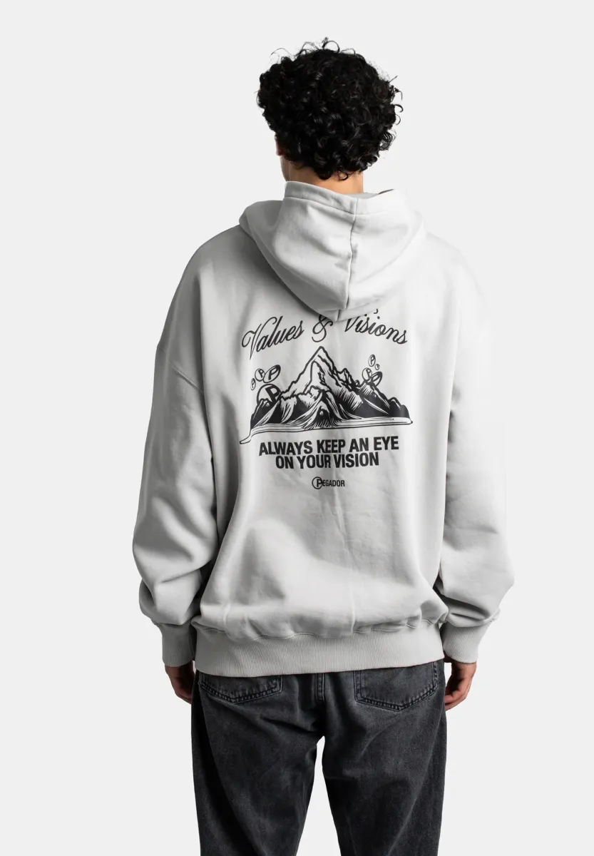 Kapuzenpullover - washed clear grey