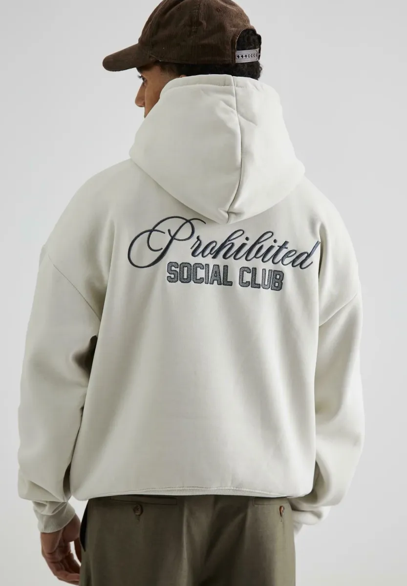 Kapuzenpullover - white grey