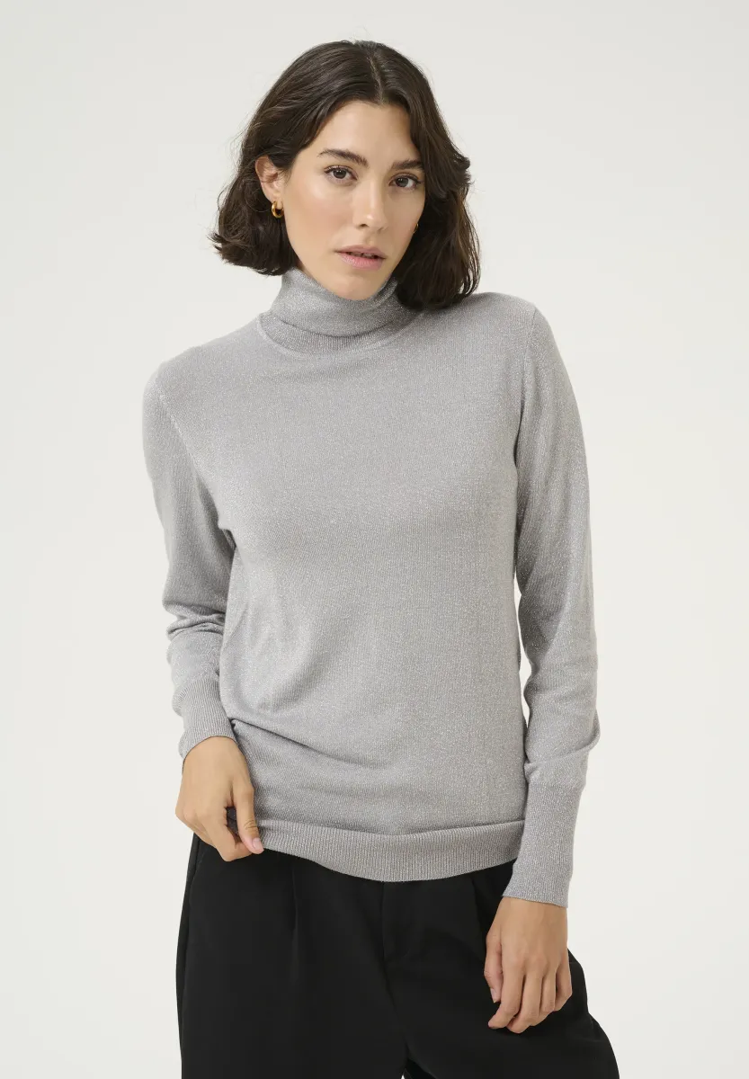 KAREGINA - Strickpullover - grey silver metallic