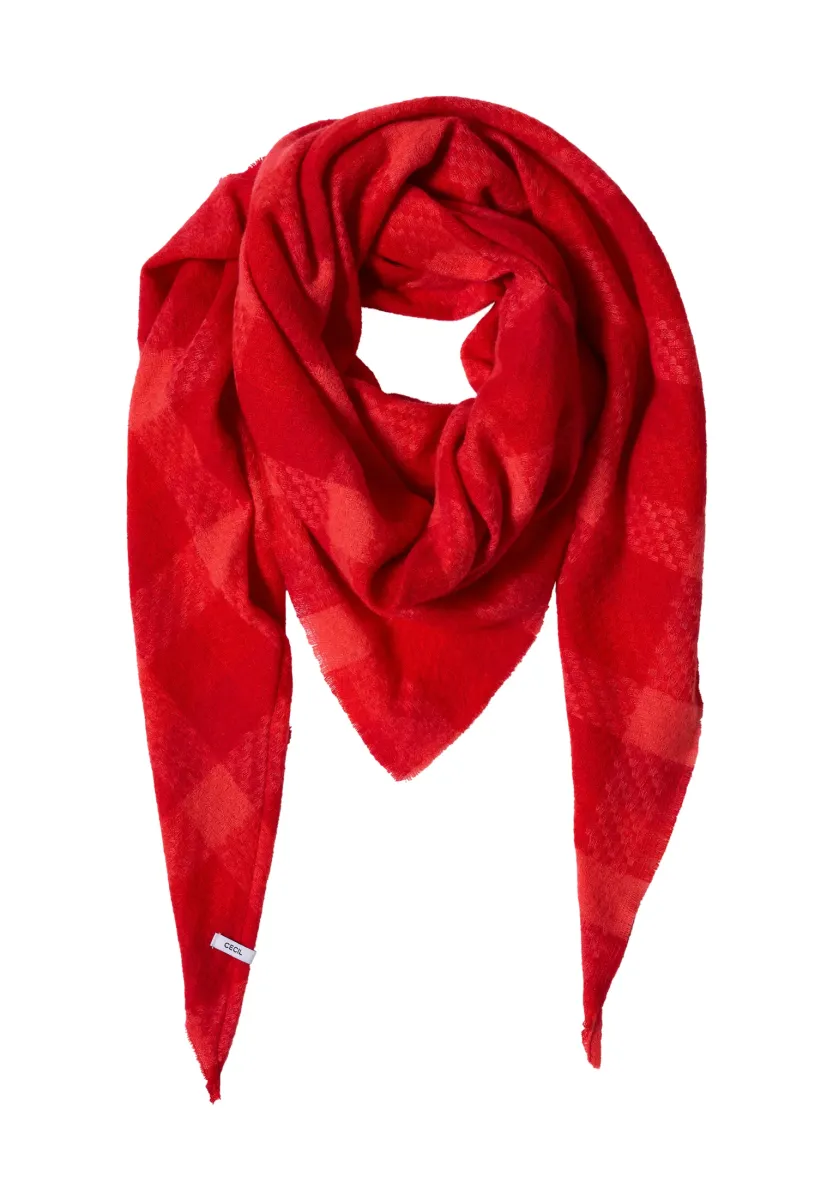 KARIERTES - Tuch - rot