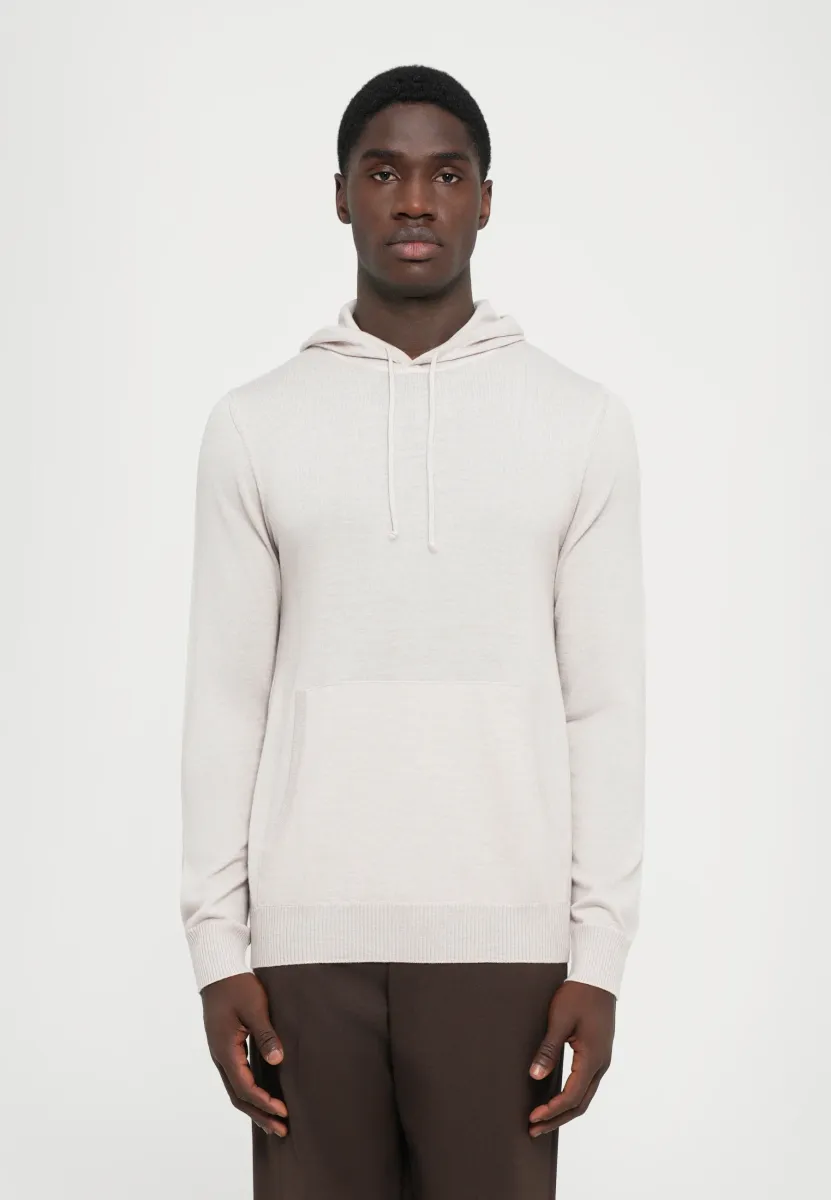 KARL HOODIE - Strickpullover - moonbeam melange