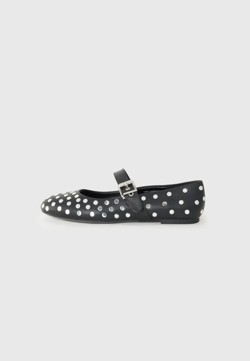 KARO - Klassischer Ballerina - black/silver-coloured