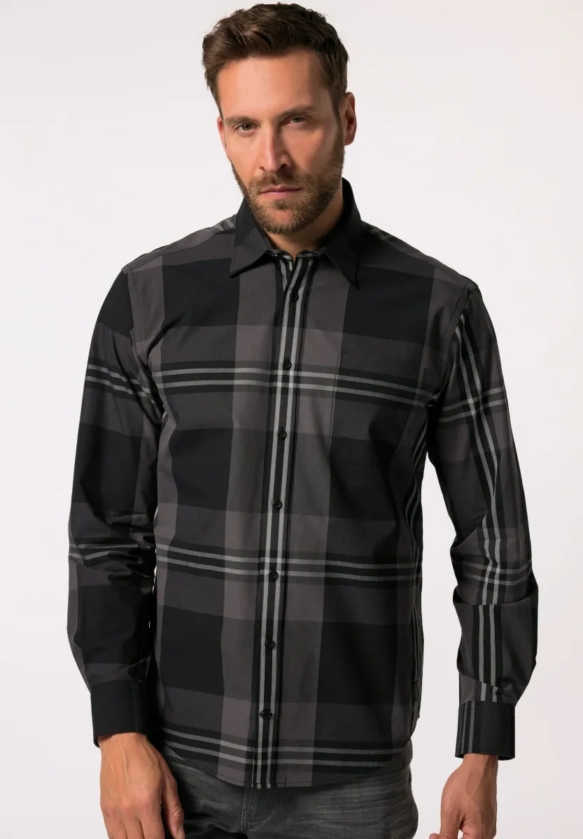 KARO LANGARM KENTKRAGEN MODERN FIT - Hemd - black