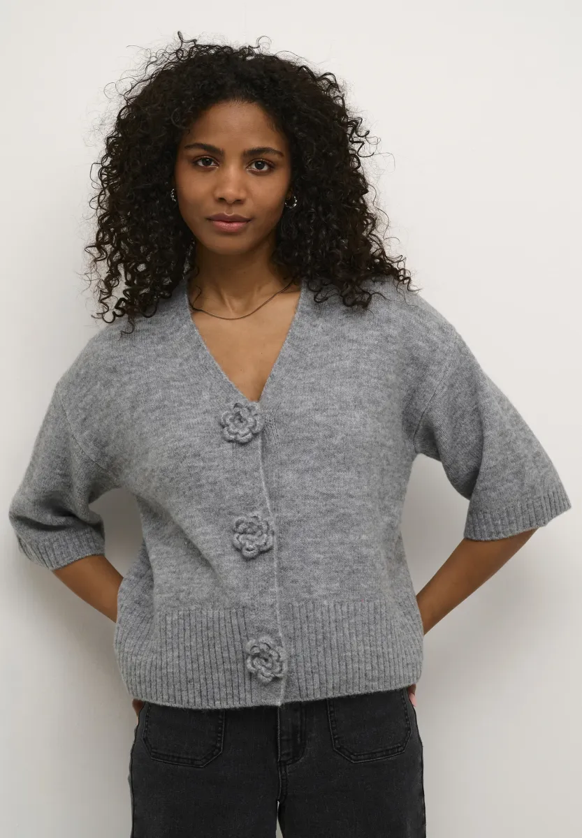 KAROSIE - Strickjacke - grey melange
