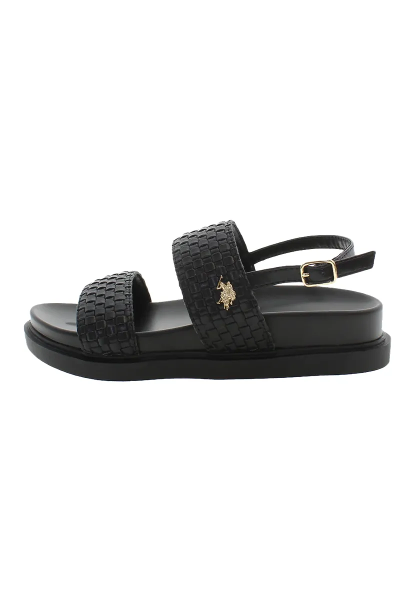 KARY - Plateausandalette - black gold