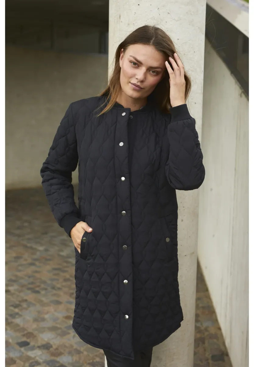 KAshally Quilted Coat - Übergangsjacke - black deep