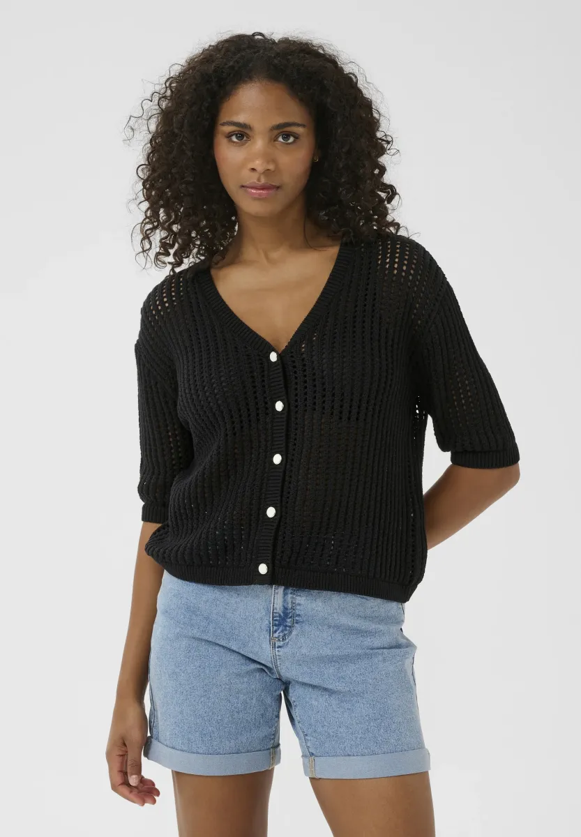 KASOLAR - Strickjacke - black deep