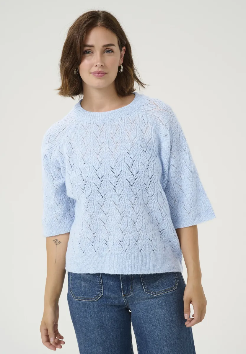 KATIANA  - Strickpullover - celestial blue melange