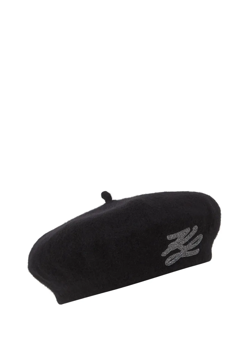 K/AUTOGRAPH WOOL BERET - Hut - black