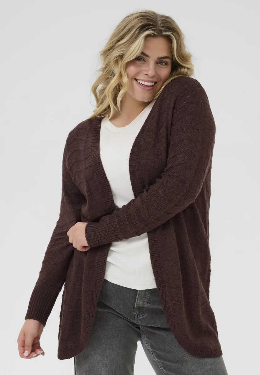 KCEMANA KNIT CARDIGAN - Strickjacke - fudge