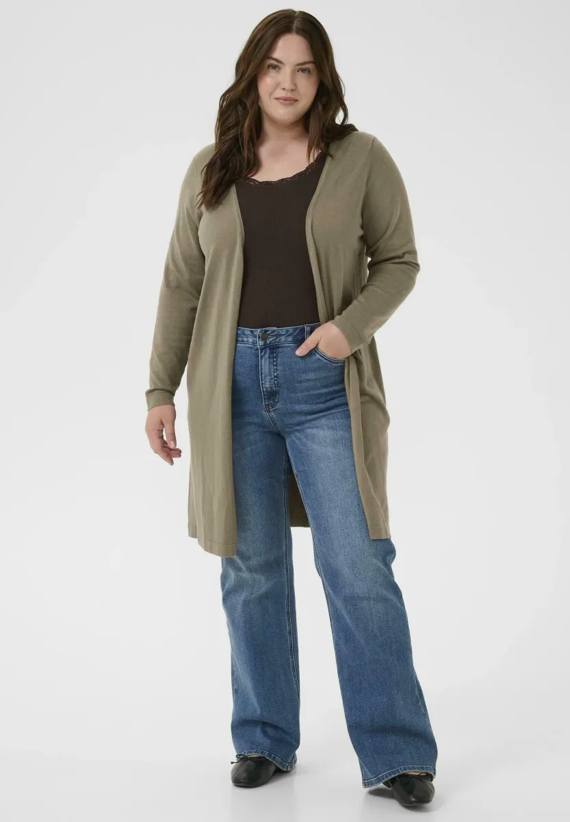 KCFARSIA LONG CARDIGAN - Strickjacke - morel