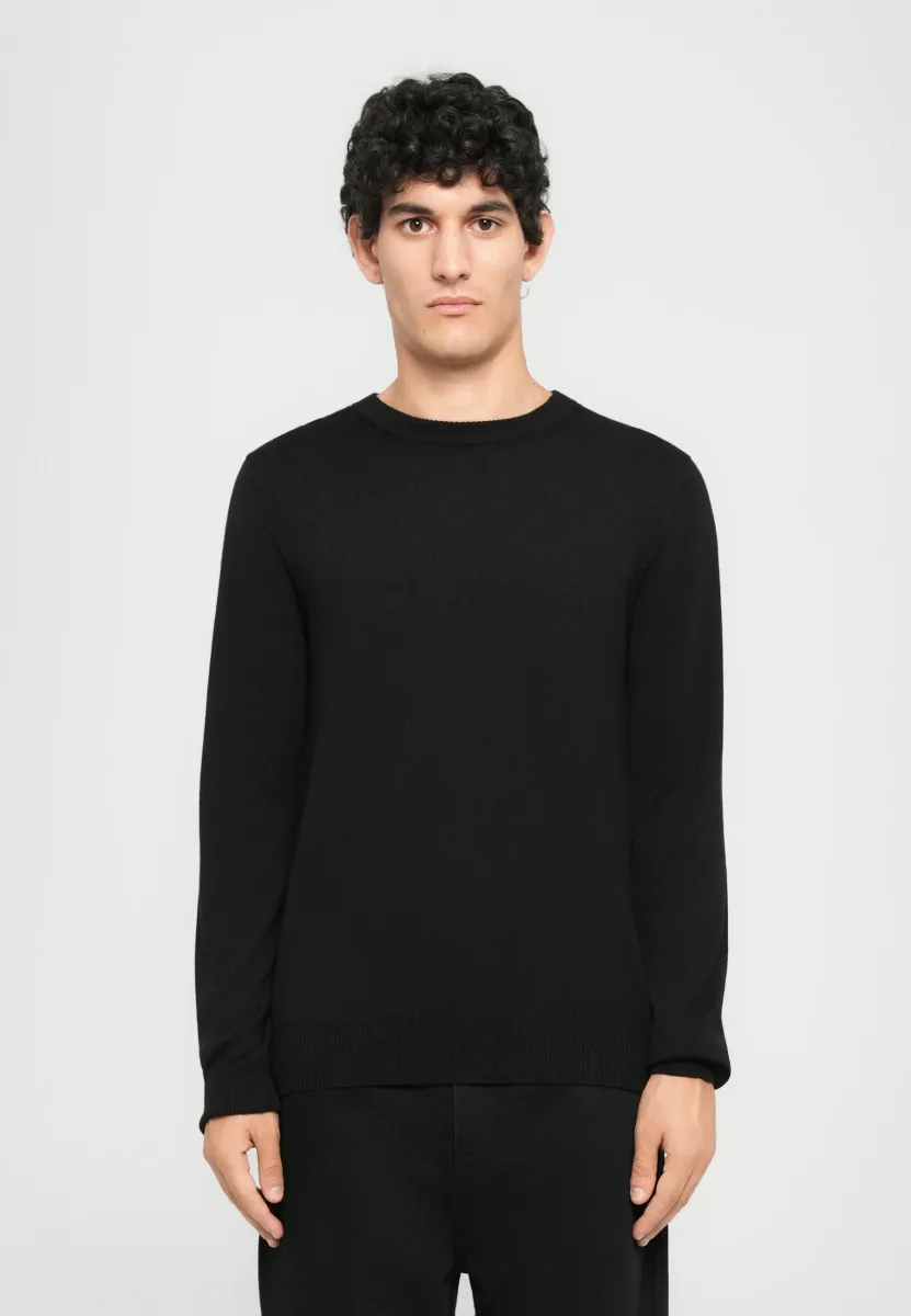 KEANE CREW NECK - Strickpullover - black