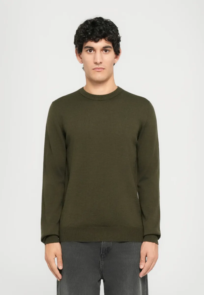 KEANE CREW NECK - Strickpullover - forest green