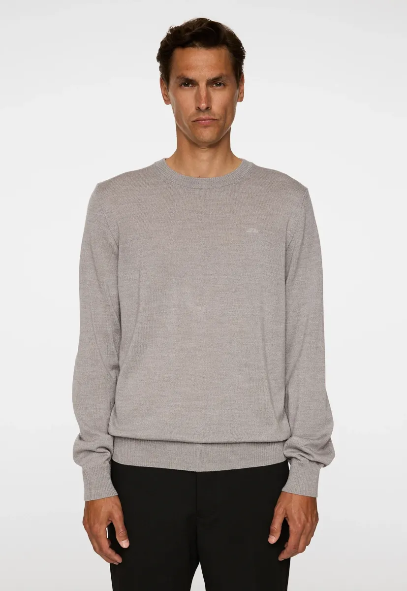 KEANE CREW NECK - Strickpullover - light grey melange