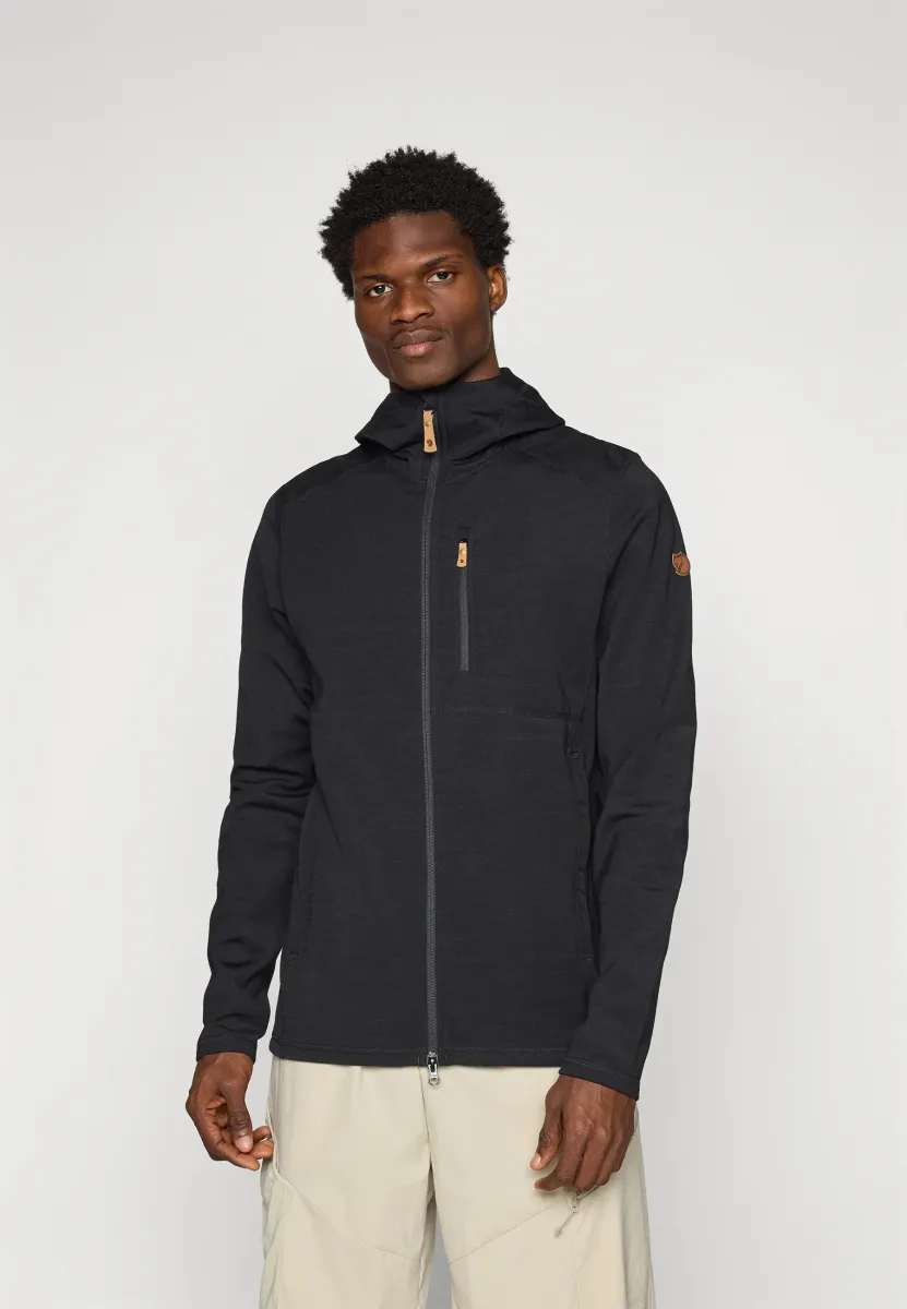 KEB FLEECE HOODIE - Sweatjacke - black