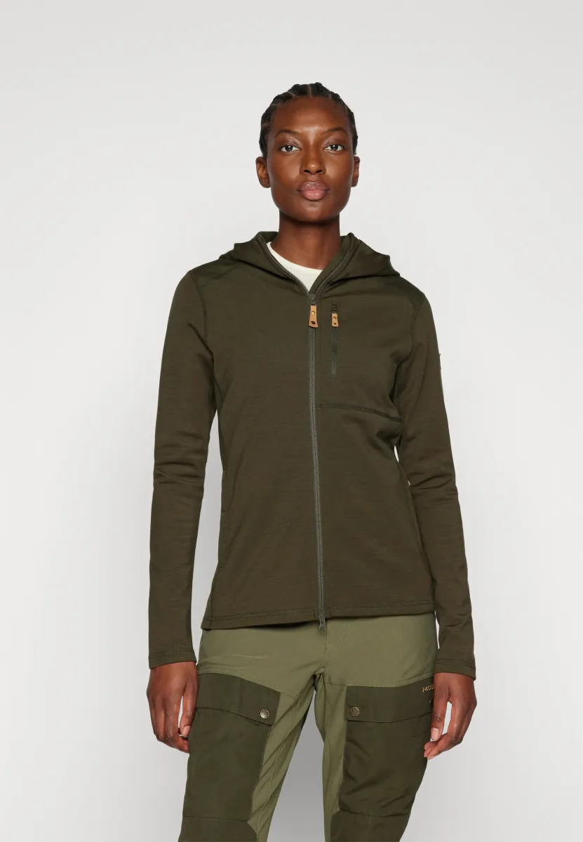 KEB FLEECE HOODIE W - Fleecejacke - deep forest