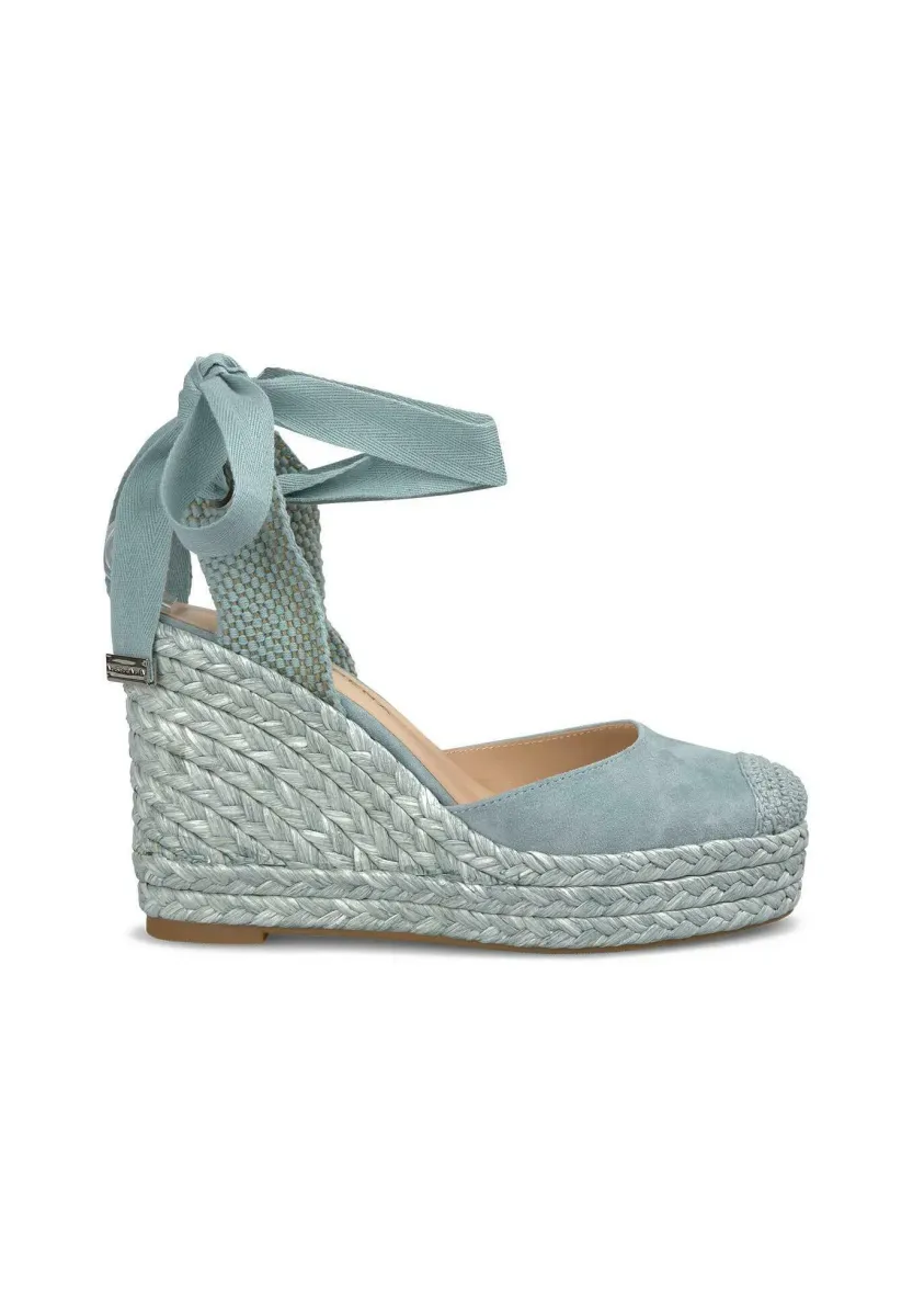 Keilpumps - azul jaspeado