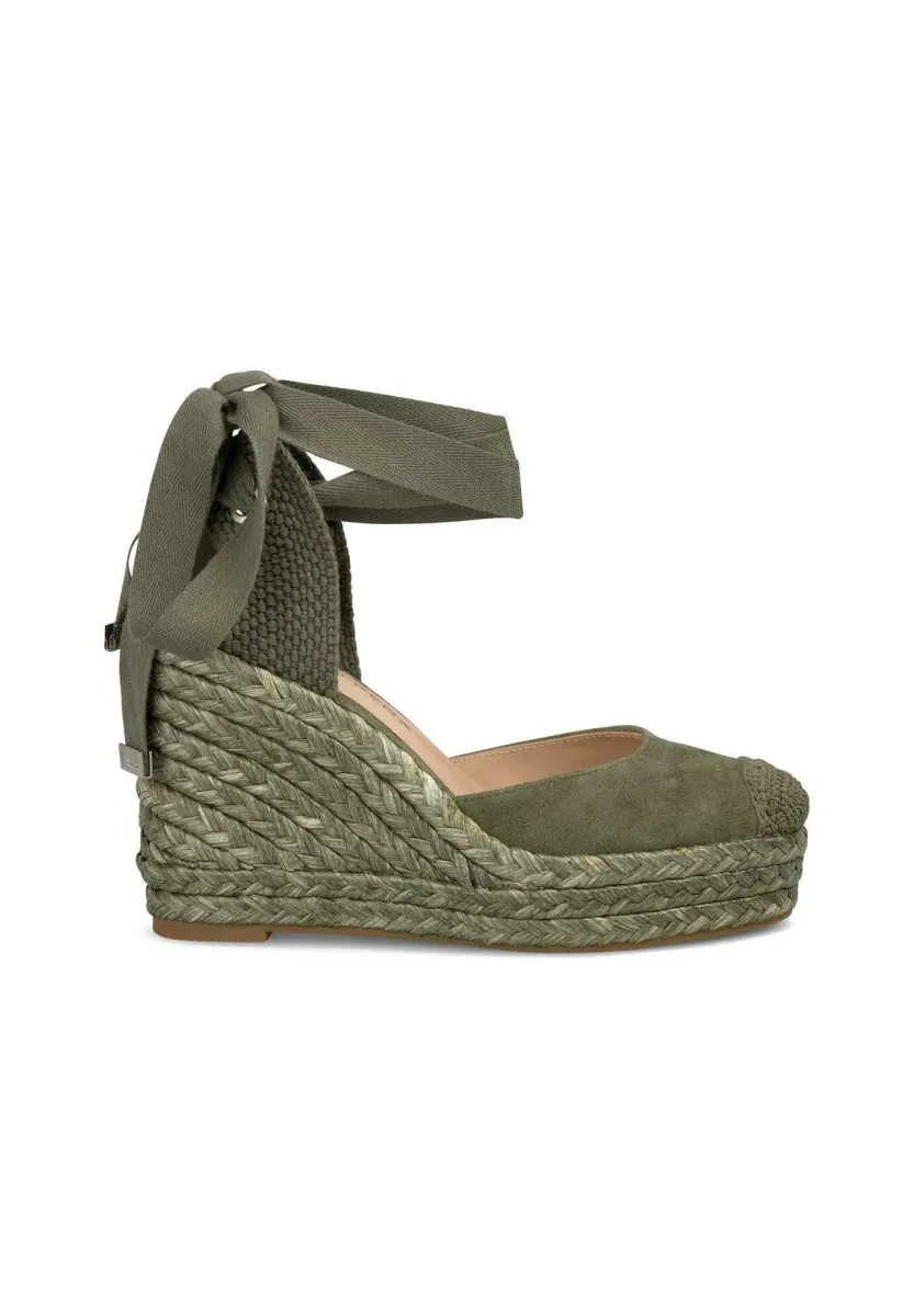 Keilpumps - verde oscuro jaspeado