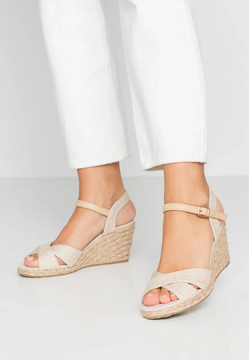 Keilsandalette - beige