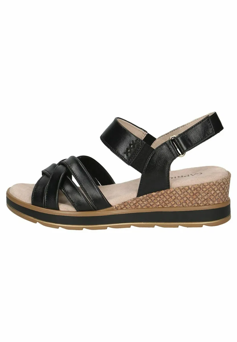 Keilsandalette - black softnap
