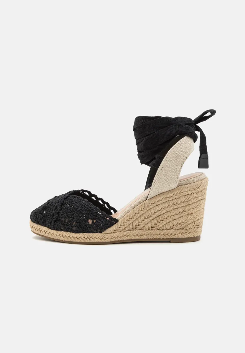 Keilsandalette - black