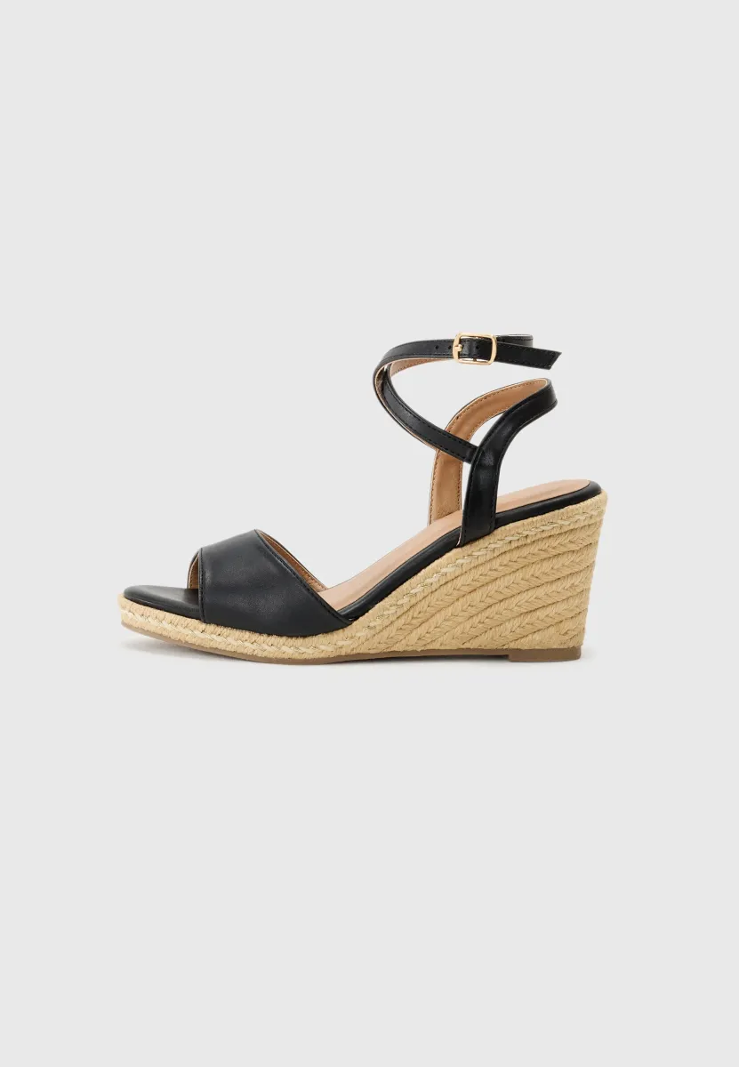 Keilsandalette - black