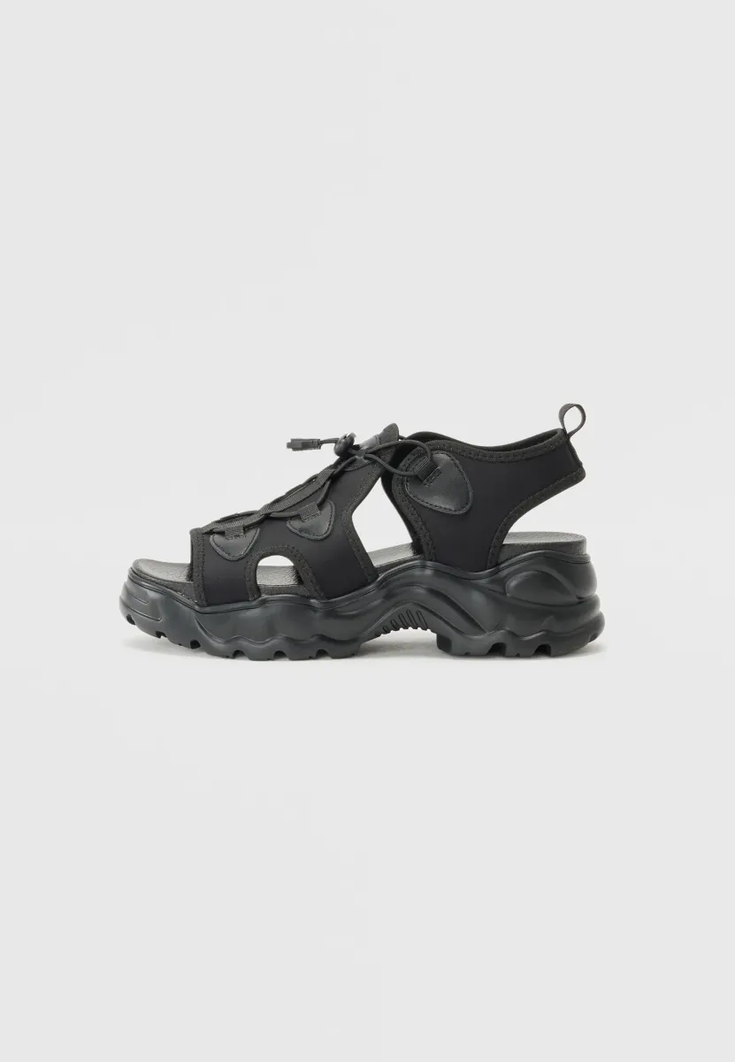 Keilsandalette - black