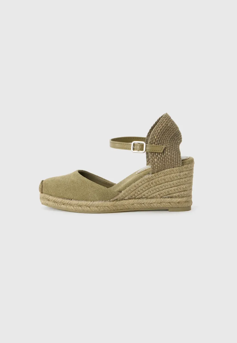 Keilsandalette - khaki
