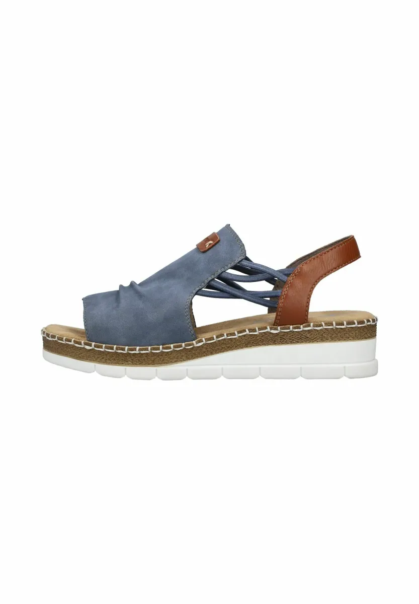 Keilsandalette - lightblue cayenne