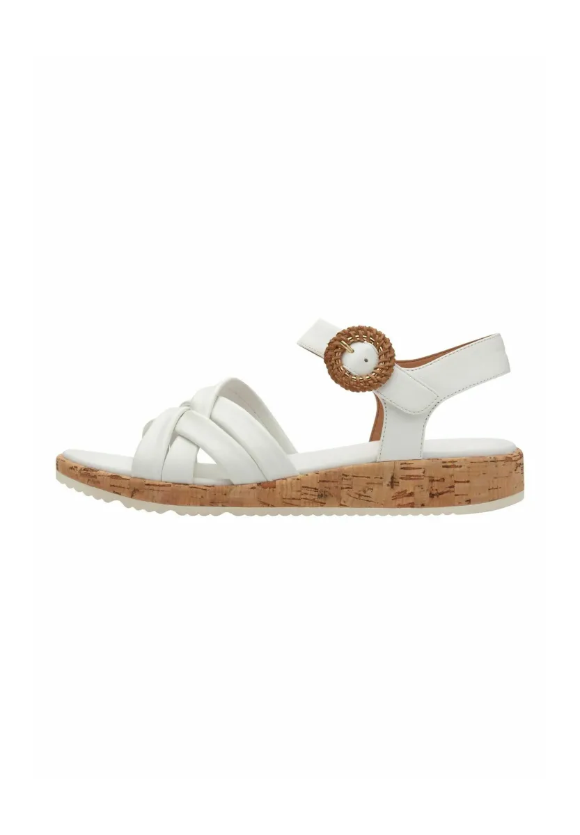 Keilsandalette - white leather
