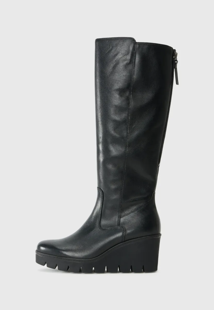 Keilstiefel - schwarz
