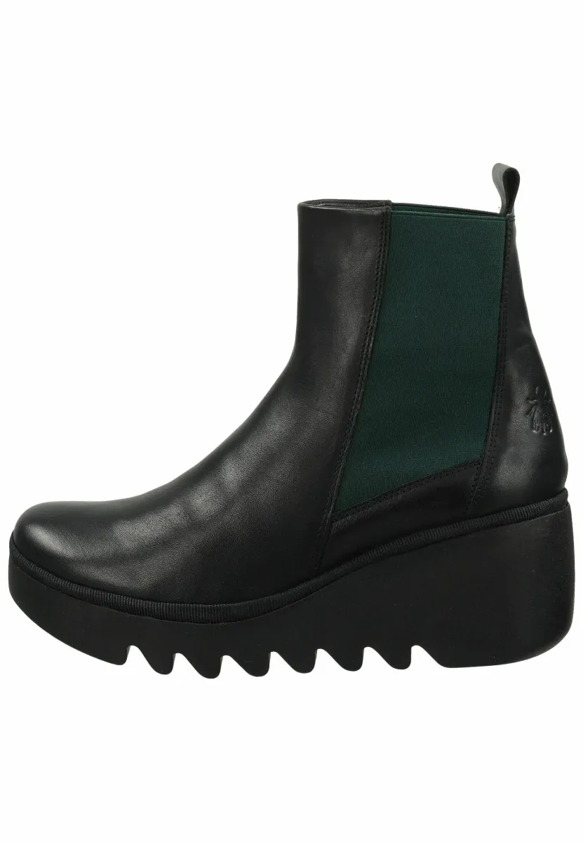 Keilstiefelette - black tealelastic