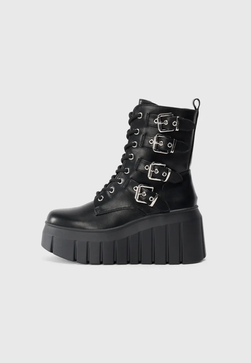 Keilstiefelette - black