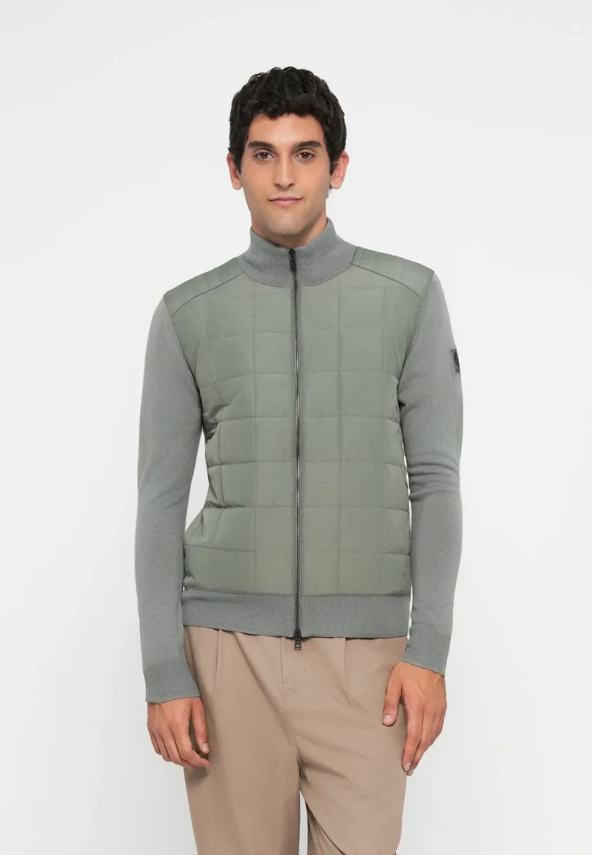 KELBROOK  ZIP CARDIGAN - Strickjacke - sage green