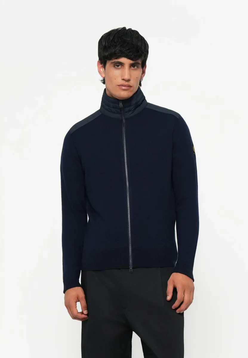 KELBY ZIP CARDIGAN - Strickjacke - dark ink