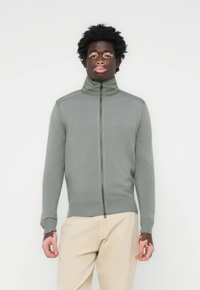 KELBY ZIP CARDIGAN - Strickjacke - sage green