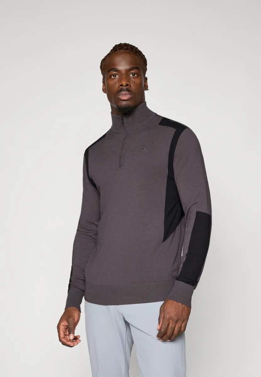 KENDRICK ZIP SWEATER - Strickpullover - asphalt