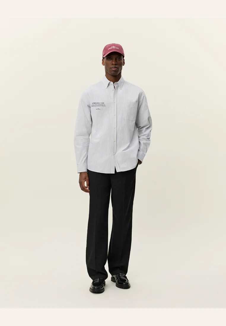 KENT PRINTED STRIPE POPLIN - Hemd - xenon blue