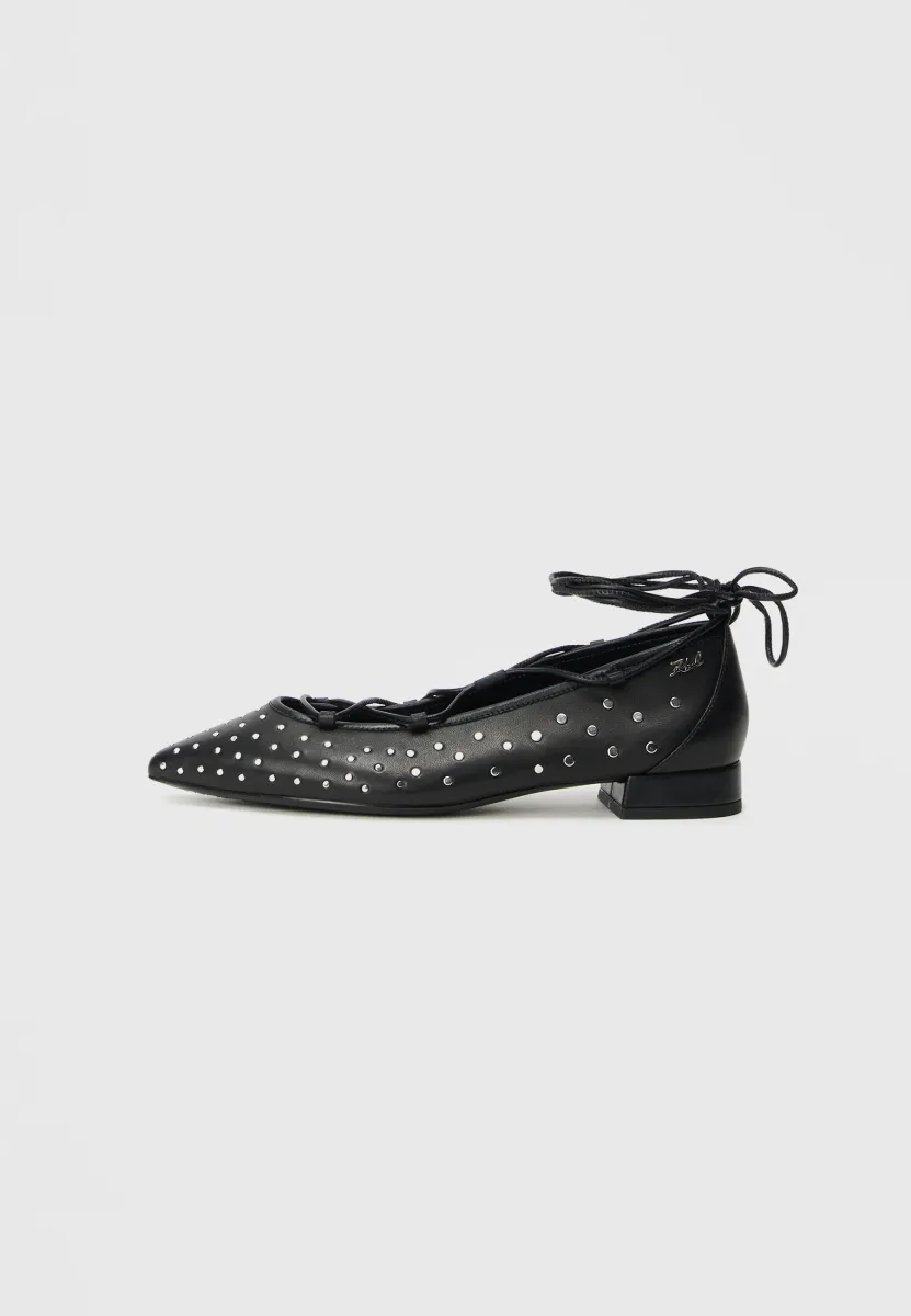 KERRIE - Klassischer Ballerina - black/silver-coloured
