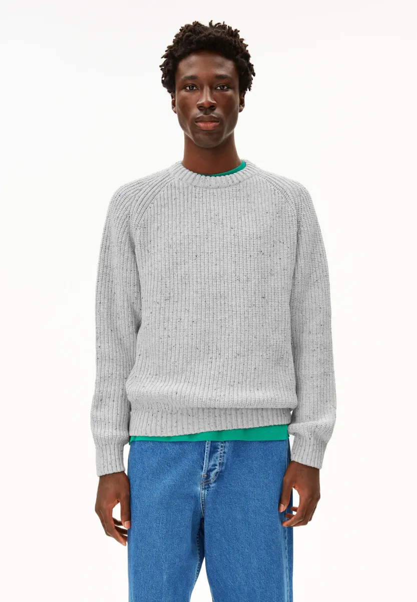 KIAANO - Strickpullover - oatmilk/black tweed