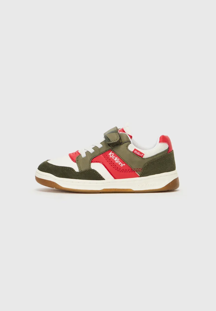 KICKARTING UNISEX - Sneaker low - blanc/kaki/rouge