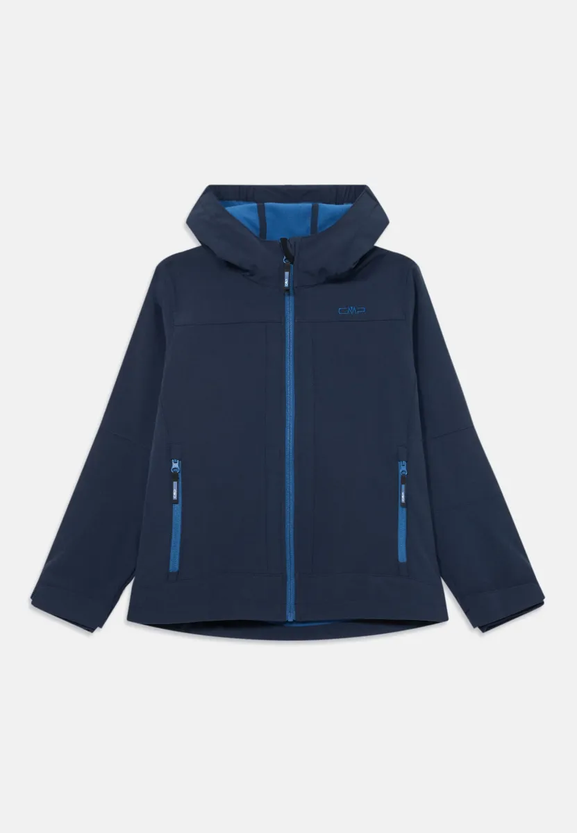 KID JACKET FIX HOOD UNISEX - Softshelljacke - blue