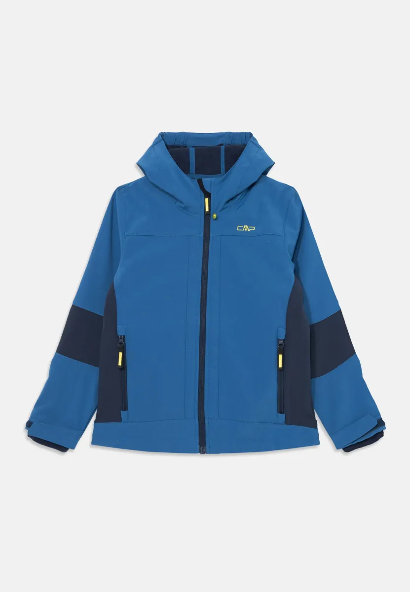 KID JACKET FIX HOOD UNISEX - Softshelljacke - blue