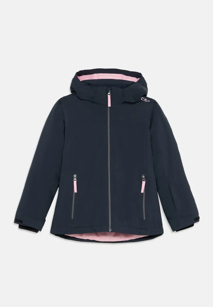 KID JACKET SNAPS HOOD - Snowboardjacke - antracite/pink