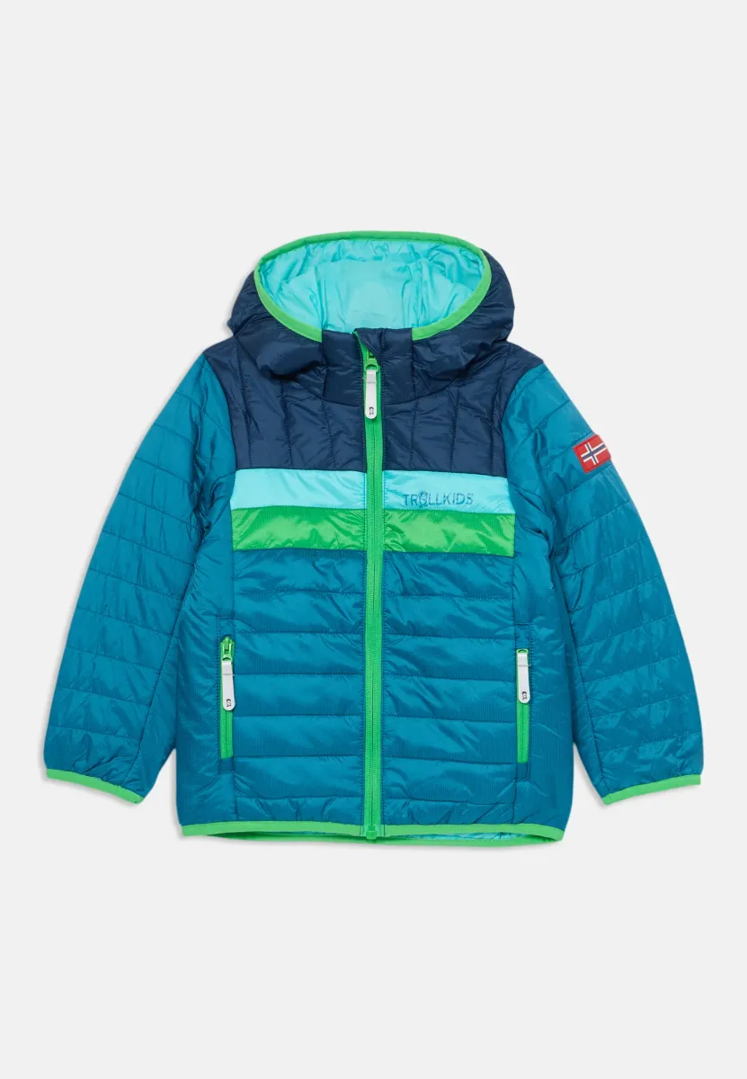 KIDS EIKEFJORD JACKET UNISEX - Winterjacke - dark marine/mystic blue/fresh green/arctic blue