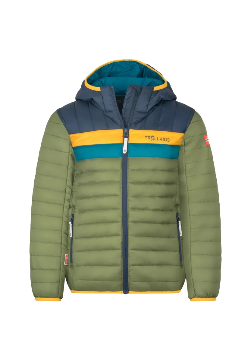 KIDS EIKEFJORD JACKET UNISEX - Winterjacke - moss/mystic blue/yellow