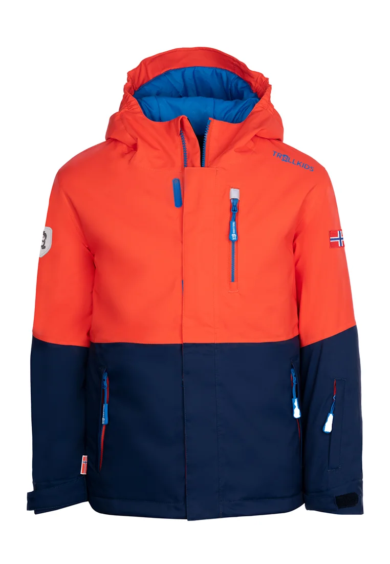 KIDS HALLINGDAL JACKET UNISEX - Hardshelljacke - flame orange/navy