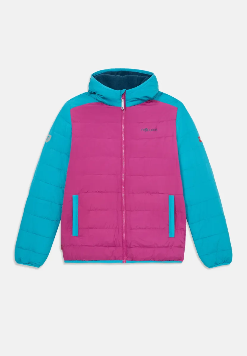KIDS SANDVIKA TURNOVER JACKET UNISEX - Winterjacke - bright berry/dark turquoise/madeira blue